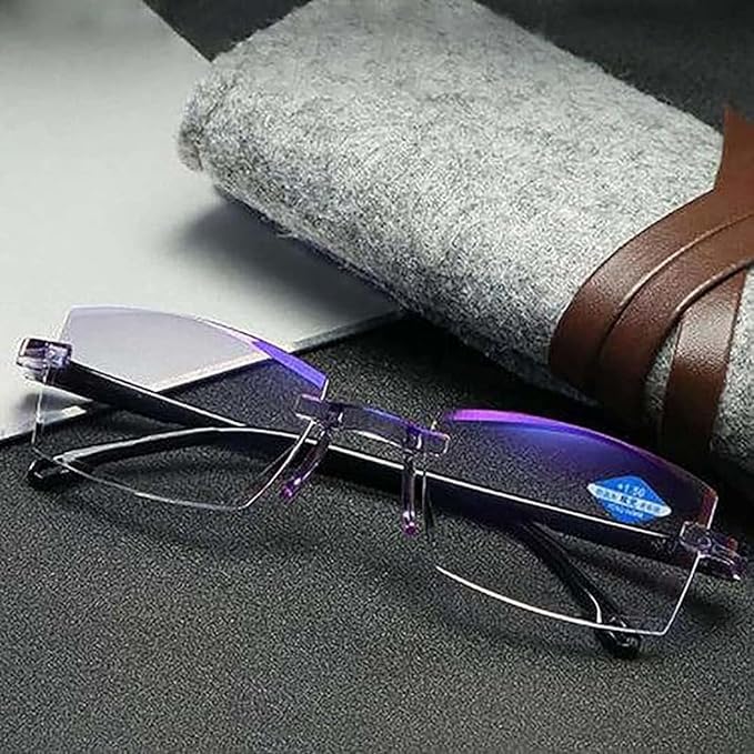 Multifocal Blue Light Blocking Glasses Pack +2.0 with Leather Case